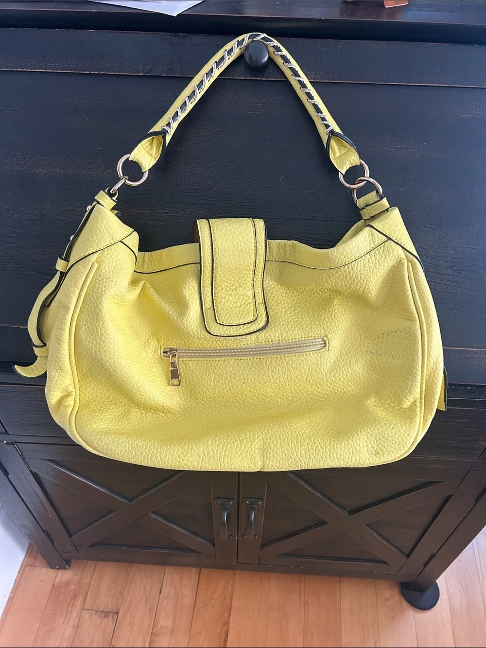 kate spade Yellow Leather Hobo with Ring Accent